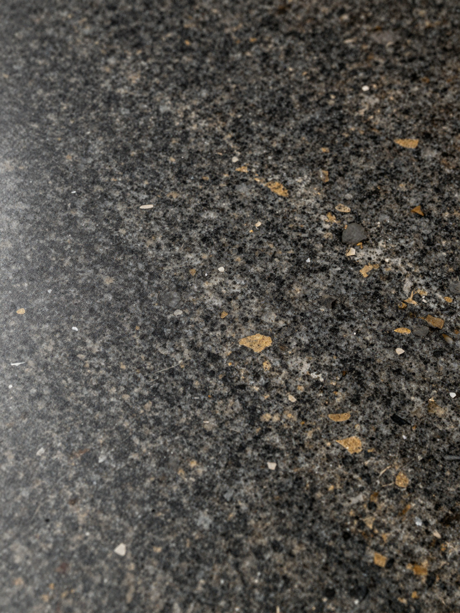 Polished granite countertop slab close-up
